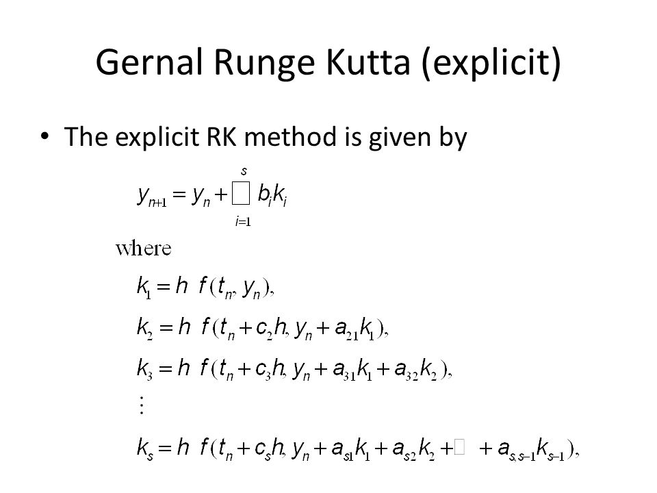 List of Runge–Kutta methods